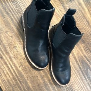 Kensie Black Vegan Leather Boots-Size 7